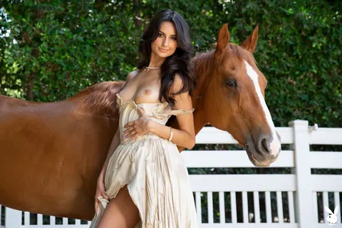 Eliza Ibarra: Latina Brunette Rides a Horse and Spreads Her Legs in Boots – photo 8 of 20