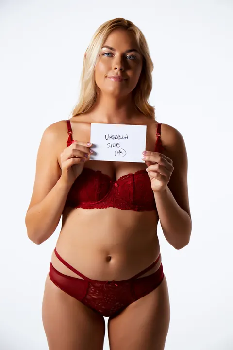 Bailey Rayne: Blonde PAWG Strips Out of Her Red Lingerie – photo 9 of 21