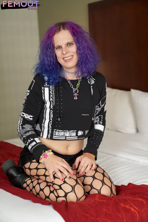 Trans Woman Strips Nude and Bends Forward to Show Her Body – photo 2 of 16
