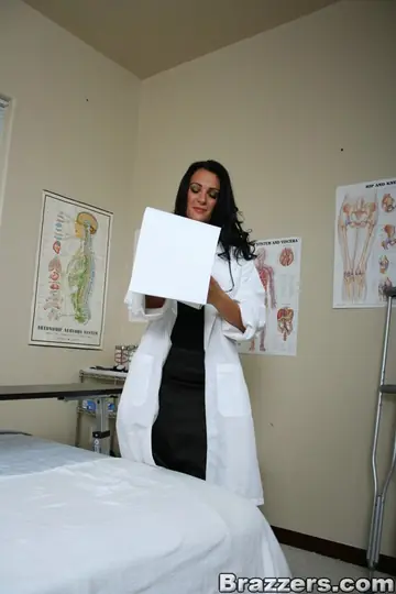 Tattooed German MILF Doctor Gives a Handjob and Rides Cock