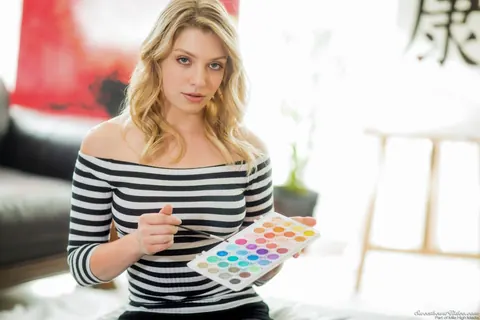 Giselle Palmer: Blonde Strips Out of Her Panties and Shows Her Tattoos – photo 1 of 15