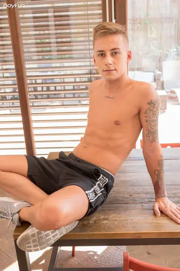 Man Strips Nude and Shows Big Cock and Balls Close-Up