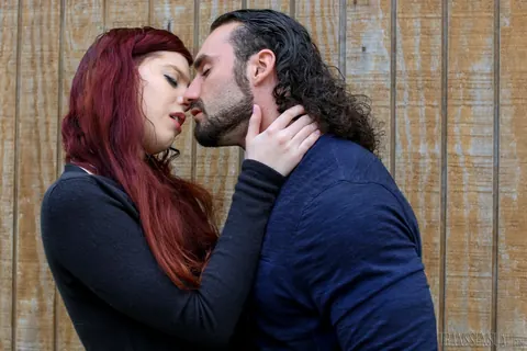 Redhead Trans Woman Poses Nude Outdoors in Jeans – photo 7 of 15