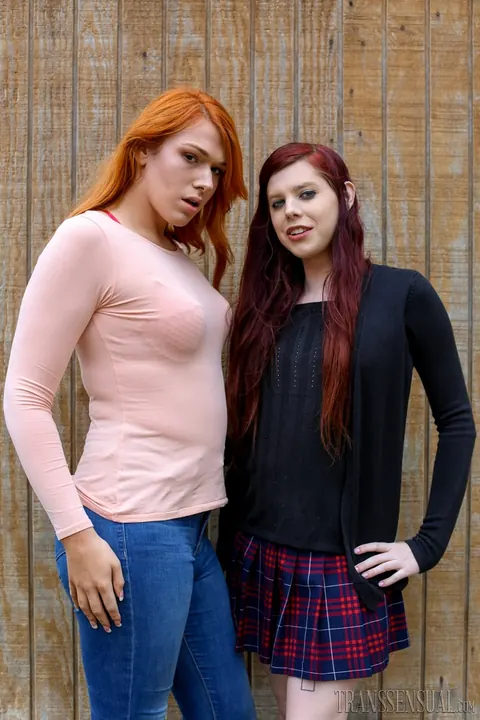 Redhead Trans Woman Poses Nude Outdoors in Jeans – photo 8 of 15