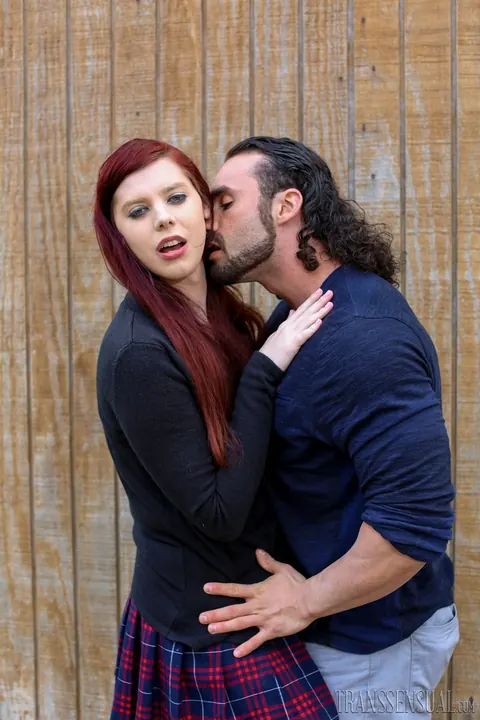 Redhead Trans Woman Poses Nude Outdoors in Jeans – photo 5 of 15