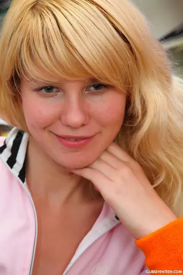 European Blonde in Panties and Socks Fingers Her Pussy
