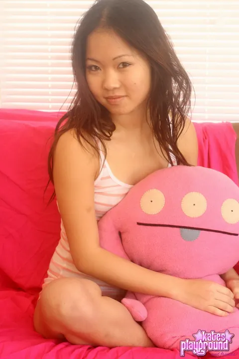 Asian Brunette in Panties Poses and Shows Her Big Ass – photo 1 of 12
