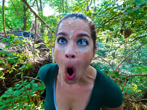 Sammi Starfish: Brunette MILF Gets Fucked Outdoors Until He Finishes – photo 10 of 15