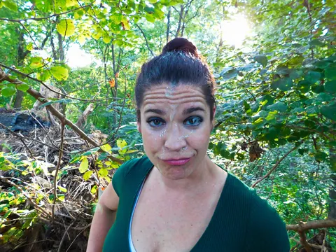 Sammi Starfish: Brunette MILF Gets Fucked Outdoors Until He Finishes – photo 13 of 15