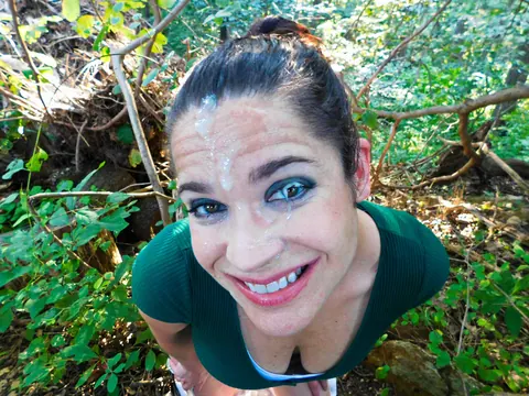 Sammi Starfish: Brunette MILF Gets Fucked Outdoors Until He Finishes – photo 3 of 15