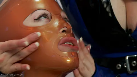 Ingrid Mouth: Redhead with Short Hair in Latex Dominates Bound Partner – photo 11 of 16