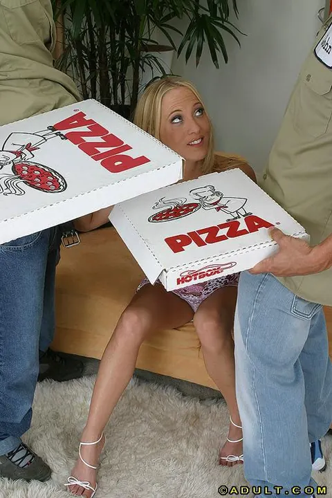 Becca Bratt: Blonde MILF Sucks Two Cocks in a Threesome – photo 7 of 16