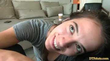 Thick Brunette in Sneakers Gives POV Blowjob Then Gets Fucked