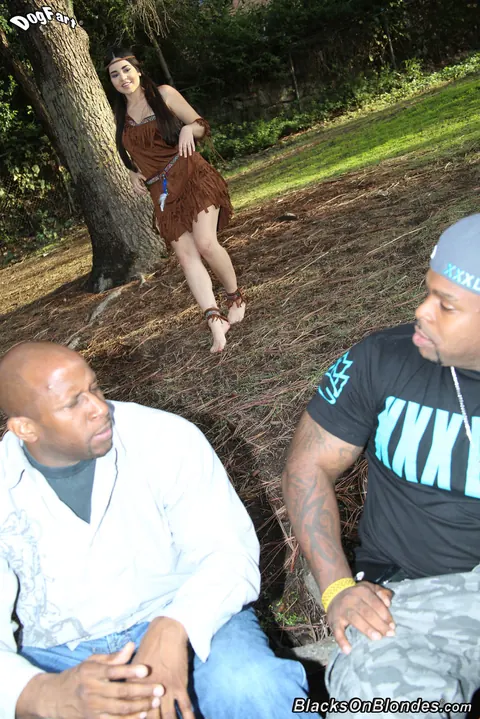 Nadine Sage: Hairy Latina Takes Anal Creampies from Black Men Outdoors – photo 1 of 15