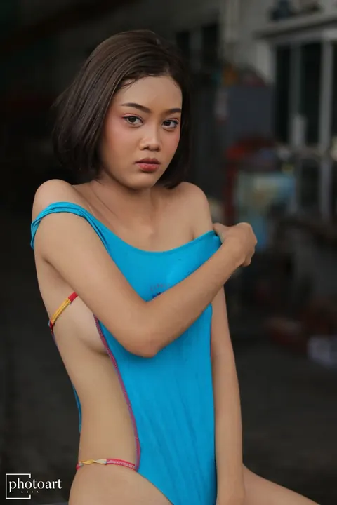 Petite Asian Woman Poses in a Bodysuit – photo 5 of 11