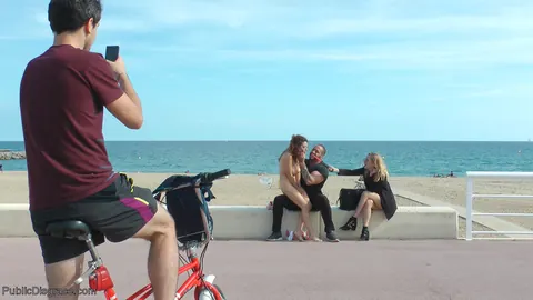 Mona Wales: Blonde MILF in a Dress and Glasses Bound for Public Beach BDSM – photo 8 of 20