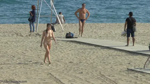 Mona Wales: Blonde MILF in a Dress and Glasses Bound for Public Beach BDSM – photo 9 of 20