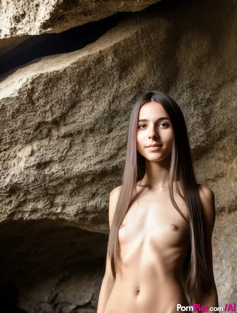 AI-Generated Woman Poses Nude Showing Her Shaved Pussy – photo 7 of 10