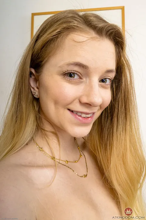 Riley Star: Petite Blonde in a Skirt Spreads and Shows Her Feet – photo 16 of 20