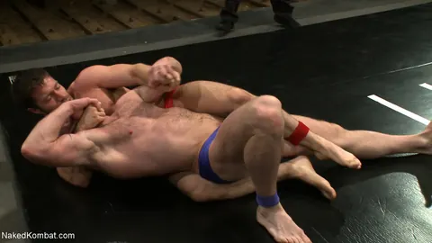 Two Naked Men Grapple in a Wrestling Match – photo 13 of 21