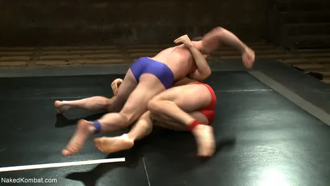 Two Naked Men Grapple in a Wrestling Match – photo 2 of 21