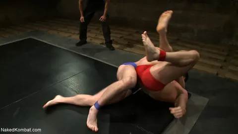 Two Naked Men Grapple in a Wrestling Match – photo 4 of 21