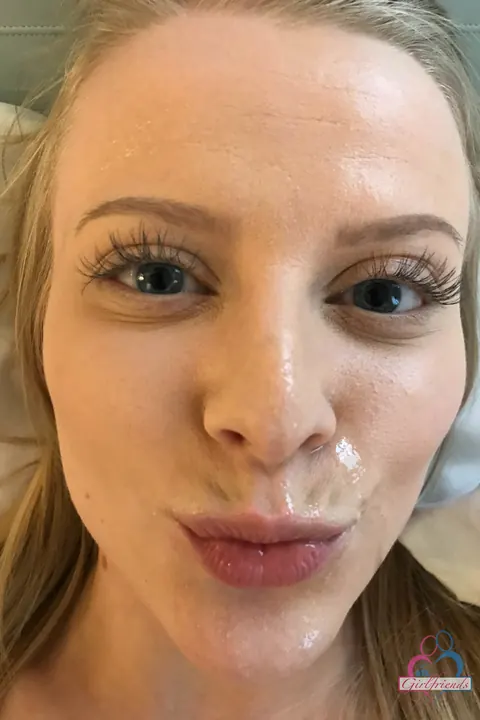 Paris White: Petite Blonde Takes a Facial in a Threesome – photo 15 of 21