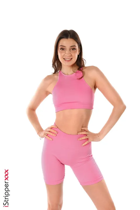 Melena A: Slim Athletic Brunette Strips Out of Her Yoga Pants for Dildo Play – photo 3 of 15