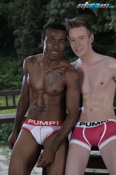 Slim Interracial Men Kiss and Have Anal Sex Outdoors – photo 7 of 21
