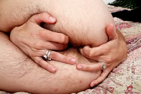 Valkyree Jaine: Brunette MILF Shows Hairy Armpits and Spreads Her Pussy – photo 12 of 21