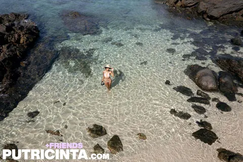 Petite Asian Brunette in Glasses Strips Out of Her Bikini on the Beach – photo 10 of 20