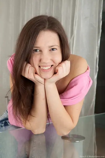 Brunette Cups Her Big Tits and Spreads in Socks
