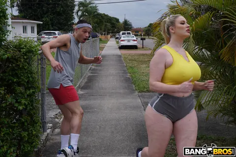 Jenna Starr: Thick Blonde MILF Rides Her Neighbor Outdoors – photo 1 of 21
