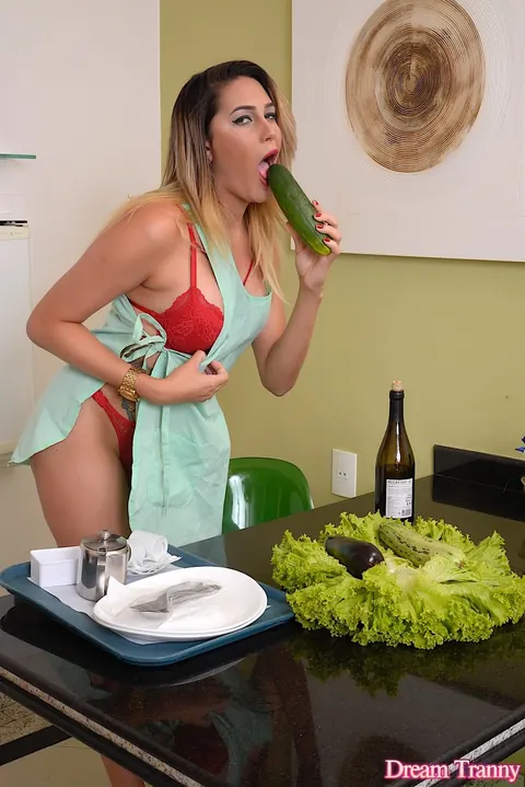 Thick Trans Woman Strips Nude and Poses for the Camera – photo 3 of 21
