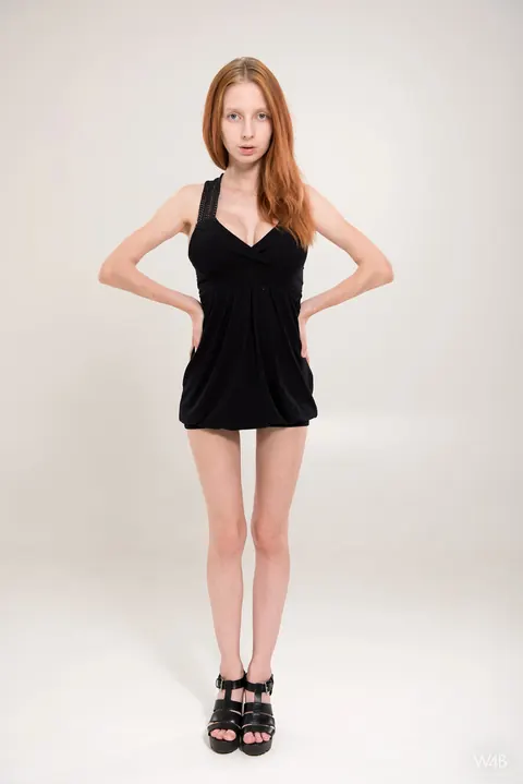 Helga Grey: Slim Redhead Oils Up Her Big Natural Tits – photo 1 of 16