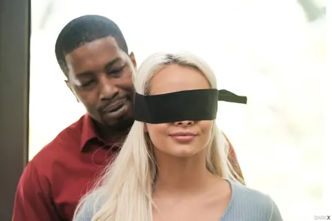 Elsa Jean: Blonde Spreads Her Shaved Pussy for Interracial Sex – photo 1 of 15
