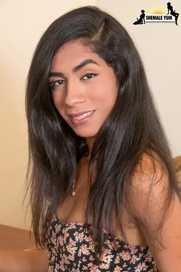 Trans Woman Strips and Poses After Tease