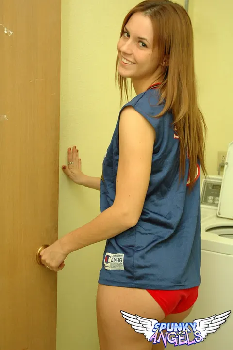Thick Babe in Uniform Shows Panties and Spreads – photo 12 of 12