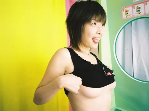 Nana Natsume: Japanese Brunette with Big Natural Tits Poses in the Bathroom – photo 6 of 16