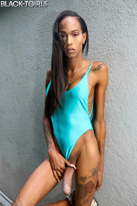 Ebony Trans Woman Poses Nude After Undressing – photo 5 of 16