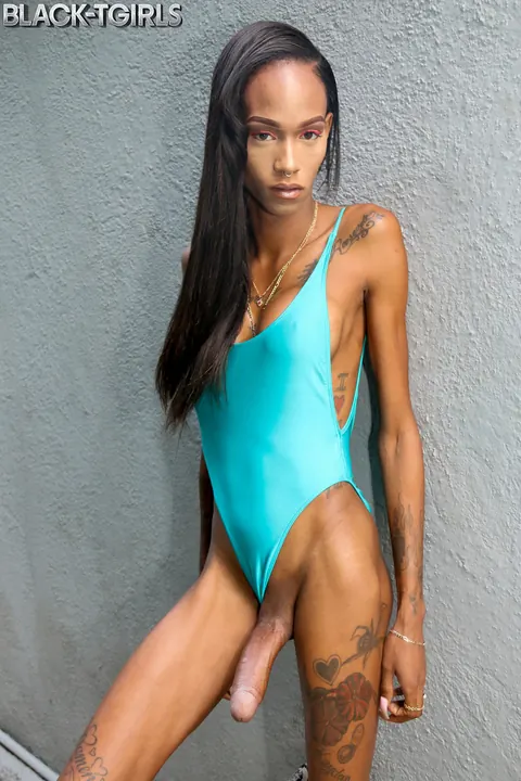 Ebony Trans Woman Poses Nude After Undressing – photo 4 of 16