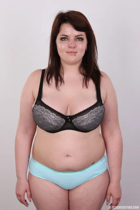 Czech BBW with Big Tits Stands Naked Then Sits to Spread – photo 6 of 20