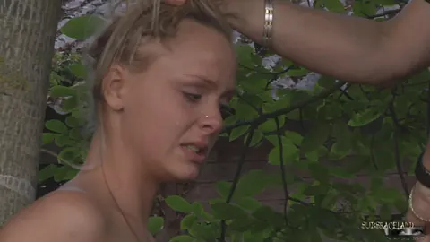 Candy Lover: Tattooed Blonde Bound Outdoors Has Sex and Spreads – photo 3 of 17