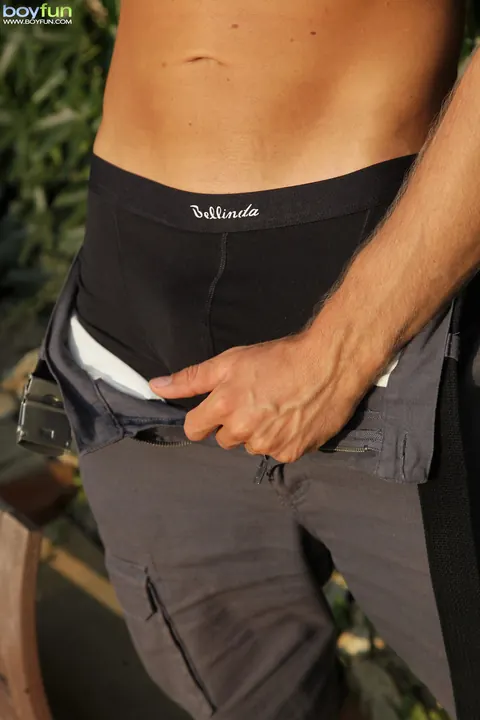 Thick Man Poses Nude Outdoors Showing His Big Ass and Cock – photo 4 of 21