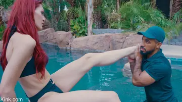 Tattooed Trans Woman Dominates in Nude Femdom Poses