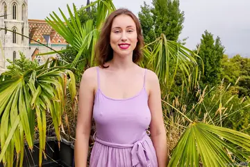 Tall Redhead Fucks on the Balcony POV