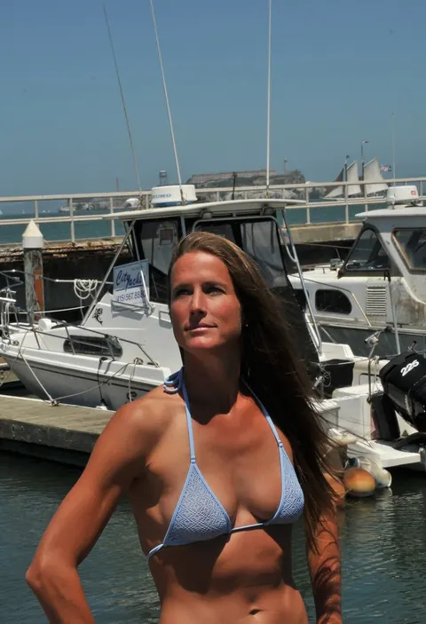 Sofie Marie: Tall Brunette MILF with Big Tits Poses in Bikinis Outdoors – photo 15 of 21