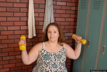 Mature BBW Undresses and Pulls Panties Aside to Spread Her Pussy