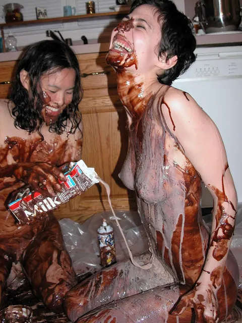 Two Slim Asian Brunettes Share Lesbian Sex in the Kitchen – photo 18 of 21