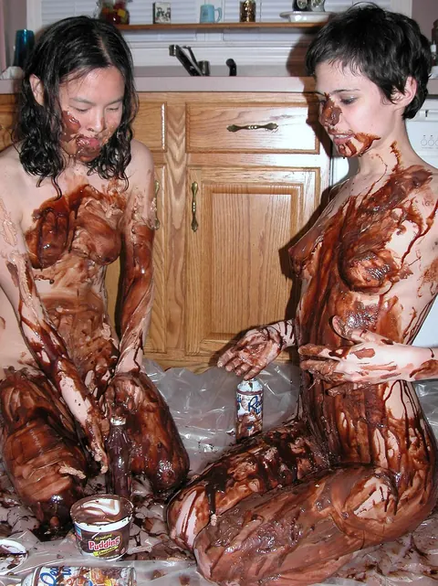 Two Slim Asian Brunettes Share Lesbian Sex in the Kitchen – photo 14 of 21